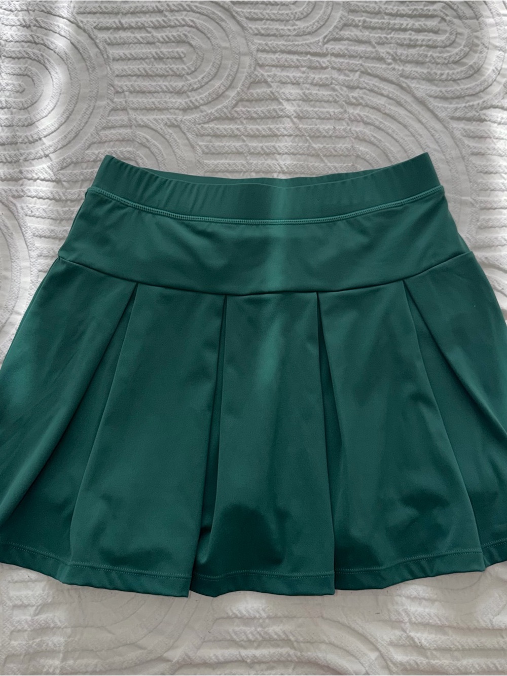 Forest Green Pleated Skater Skirt